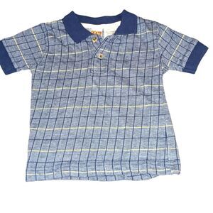 McKids Y2K vintage blue striped polo shirt size 12 months